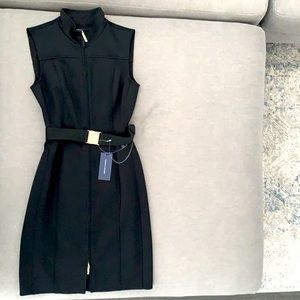Tommy Hilfiger Zip Front Scuba Midi Dress